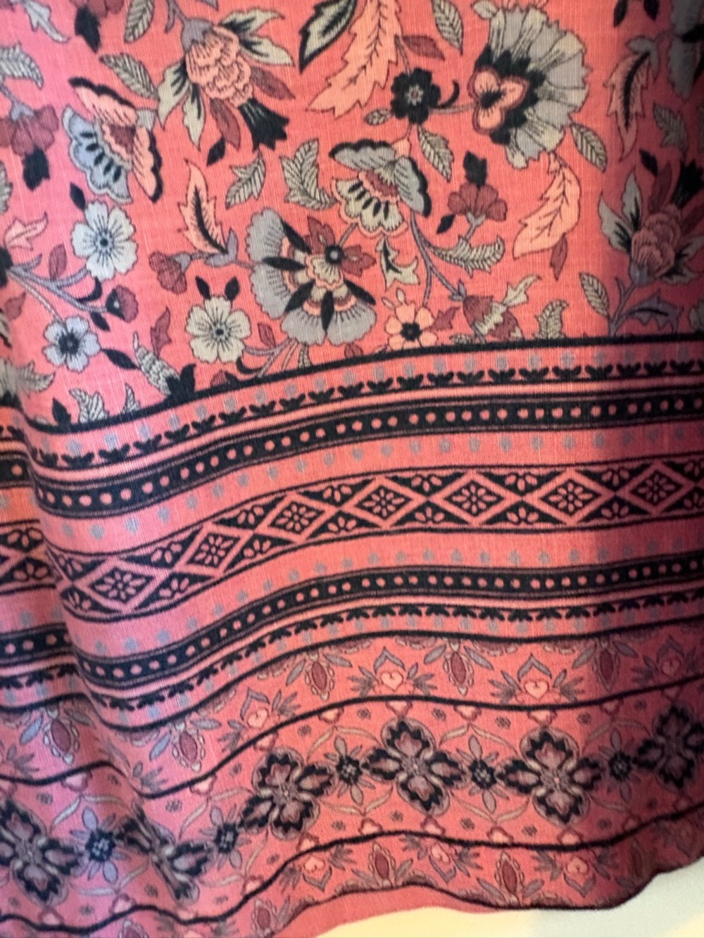 🌸 J. Jill Love Linen Floral Dress – Cottagecore Charm with Blue Accents | Sz L - Picture 9 of 10